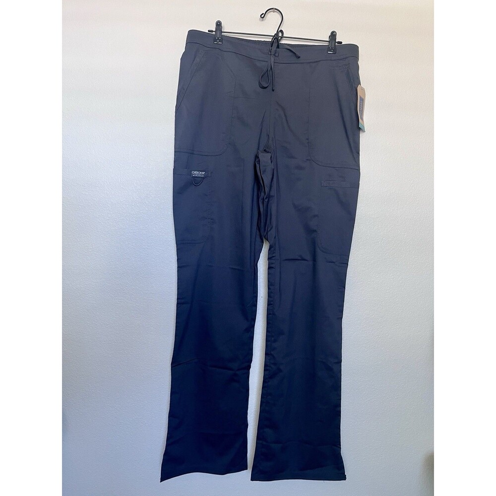 New Women’s Cherokee Modern Classic Scrub Pants Gray Size Medium Tall